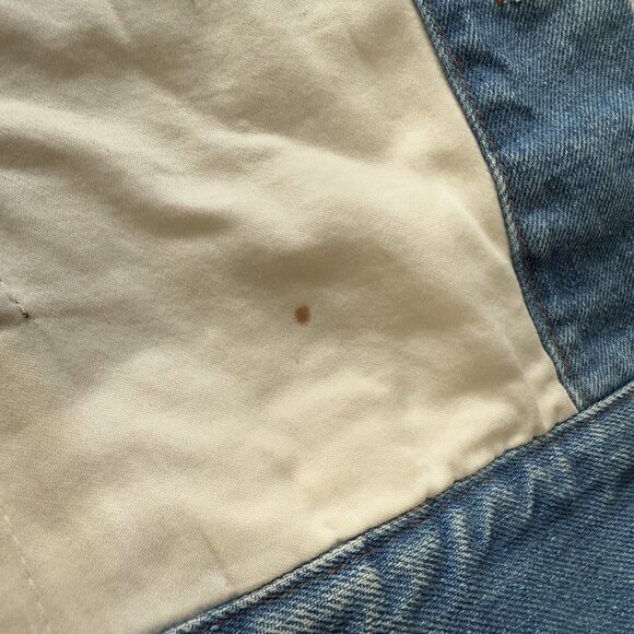 VTG MVP Cor Inc MILLER LITE Blue Denim Jean Jacket Distressed Men's Size Large - Picture 12 of 16